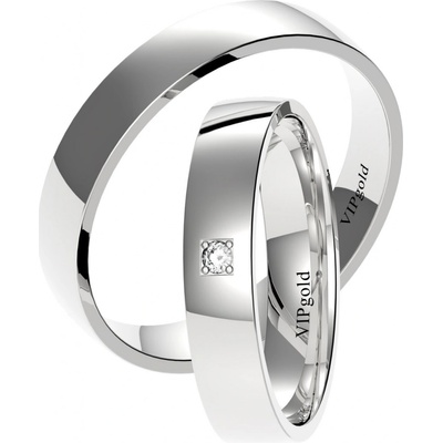 VIPgold Svadobné obrúčky 7437 biele zlato