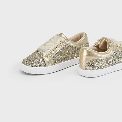 Mayoral Спортни обувки блясък в златист цвят за мини момиче Майорал