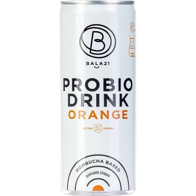 Bala21 Probiodrink Orange Kombucha Pomaranč s probiotikami 250 ml