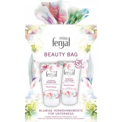 Fenjal Miss Beauty Bag Floral Fantasy telové mlieko 75 ml + sprchový gél 75 ml darčeková sada