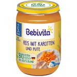 Bebivita Био Пюре Ориз с моркови и пуешко месо 190 гр. - 5+ месеца