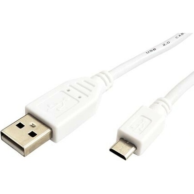 Value 11.99.8751 USB 2.0l, USB A(M) - microUSB B(M), 0,15m, bílý