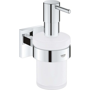 GROHE QuickFix Start Cube - Дозатор за сапун с държач, стъкло/хром 41098000 (41098000)