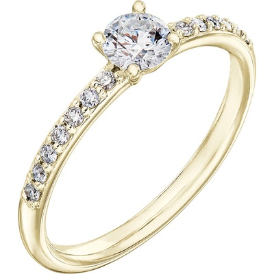 Tiami prsten ze žlutého zlata s diamanty Princess RPRY20001