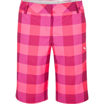 PUMA (14) Golf Plaid Tech Short Womens - Pink