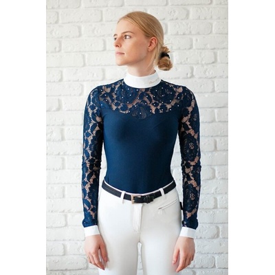 Fleur de lys Tričko dámske pretekové Cristall navy s dlhým rukávom
