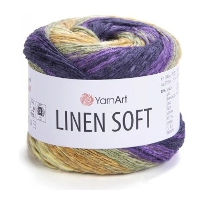 Příze Yarn Art Linen Soft žlutofialová