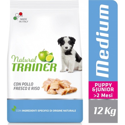 TRAINER Natural Medium Puppy & Junior čerstvé kuře 12 kg