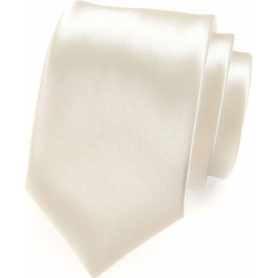 Pánska kravata smotanová s vysokým leskom