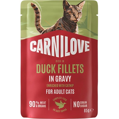 Carnilove Cat Pouch Gravy Duck+Catnip 85 g