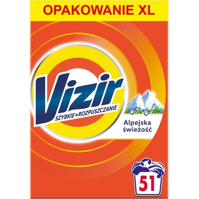 Vizir Alpine Fresh prací prášek na bílé prádlo 51 PD