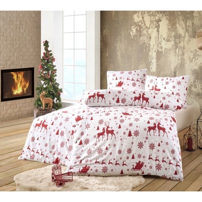 TiaHome Flanelové obliečky Vianočné Christmas time 200x140cm