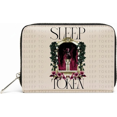 RukaHore Sleep Token Zip Top Purse Statue Cream Black, čierna
