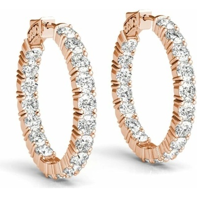 Eppi Strieborné kruhové náušnice so zirkónmi Elibi E48457