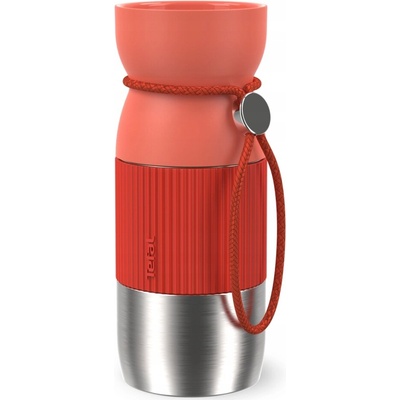 Tefal termohrnek 360 ml stříbrný červený