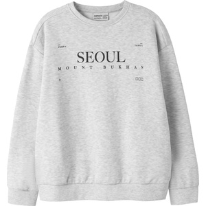 NAME IT Детски пуловер Name it Kid's L/S Relax Sweat Jumper - Light Grey Melange - размер 146/152 (EU) (704-6362-0212)