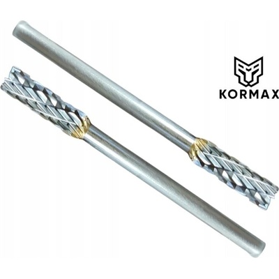 Rotačný frézovací pilník fi 4mm 4x13x50x3 na kov z karbidu Kormax