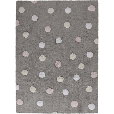 Lorena Canals Tricolor Polka Dots Grey-Pink