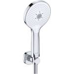 Duravit - Комплект от душ-глава, държач и маркуч, 3 режима на струята, хром/бяло UV0712001005 (UV0712001005)