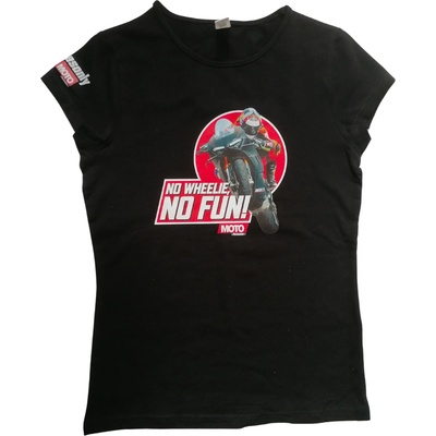 Motohouse tričko no wheelie no fun dámske black