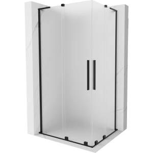 Mexen Velar L Duo плъзгаща се душ кабина 100 x 90 см, матова, черна - 871-100-090-02-33-70 (871-100-090-02-33-70)
