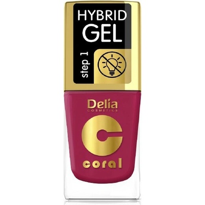 Delia Cosmetics Coral Nail Enamel Hybrid Gel gélový lak na nechty odtieň 103 Juicy Raspberry 11 ml