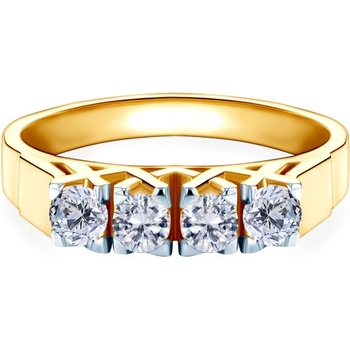 SAVICKI Юбилеен пръстен: двуцветно злато. диаманти