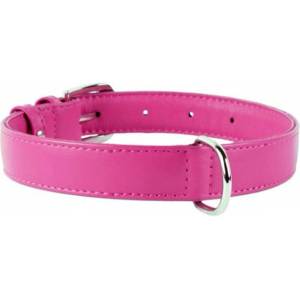 COLLAR Плосък кожен нашийник розов 30 - 39см, 20мм