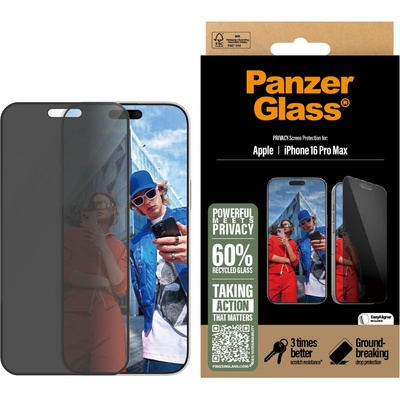 Panzer Стъклен протектор PanzerGlass - Privacy Ultra-Wide Fit, iPhone 16 Pro Max (5715685002489)