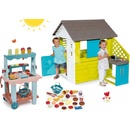 Smoby set domček Pretty Blue a Écoiffier vozík Délices a košík 810703-12
