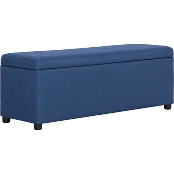 Image 1 of vidaXL Пейка с отделение за съхранение, 116 см, синя, полиестер (281321)