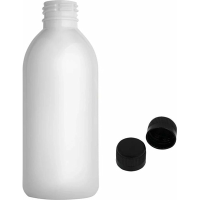 Tera Plastová lahvička bílá s černým uzávěrem 250 ml