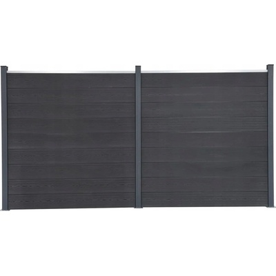 zahrada-XL Sada plotových dílců šedá 353 x 186 cm WPC