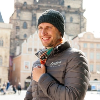 Pánská pletená čepice podšitá fleece tmavě šedá
