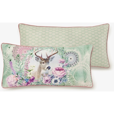 HIP 30 x 60 cm - Зелена и розова възглавница HIP Romini с възможност за обръщане HIP | Zelen | Home | UNI