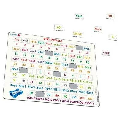 Larsen - Образователен детски пъзел - Делене - 58 части (AR9)