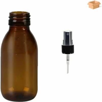 Luna Skleněná lékovka s bílým kosmetickým rozprašovačem 100 ml 68 ks
