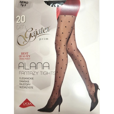 Gajatex-Prim ALANA 20 vzorované punčochové kalhoty nero černá