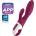 Satisfyer Heated Affair - вибратор с клиторна приставка и подгряване - червен