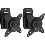 Digitus TV monitor wall mount, swivel function +/- 15°, rotatable 360°, up to 15 kg, up to approx. 27 monitors, black (pack of 2) - DA-90350