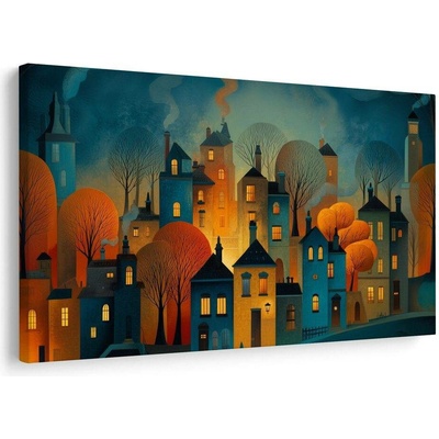 Obraz kouzelná zimní vesnička - 60x40