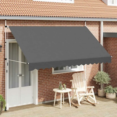 Dekorhome Ručně zatahovací markýza 350 cm Krémová