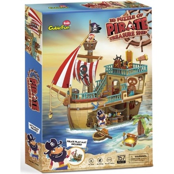 CubicFun 3D Пъзел Cubic Fun от 157 части - Пиратски кораб (P832h)