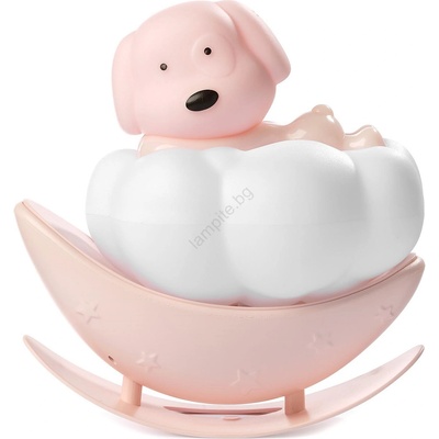 Onli - led презареждаема детска нощна лампа nuvolina led/2, 5w/5v куче/розово (ol0557)