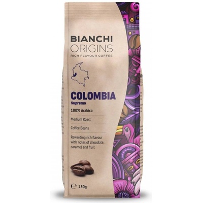 Bianchi Origins Colombia Supremo 250 g Кафе на зърна