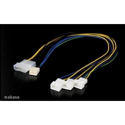AKASA kabel redukce pro ventilátory 1x 4pin PWM na 3x 4pin PWM AK-CB002