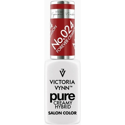 VICTORIA VYNN Hybridní gel lak PURE CREAMY HYBRID 024 Forever Crimson 8 ml
