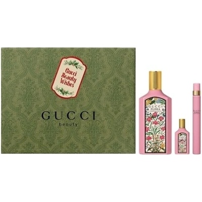 Gucci Flora by Gucci Gorgeous Gardenia Подаръчен комплект, парфюмна вода 100ml + парфюмна вода 10ml + парфюмна вода 5ml, Жени
