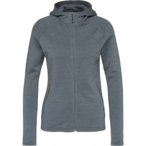 Stoic Дамско вълнено яке Stoic Women's MerinoFleece240 ForseSt. Zip Hoody Merino hoodie - Ink Grey / Melange - размер XXL (105-7640-0217)