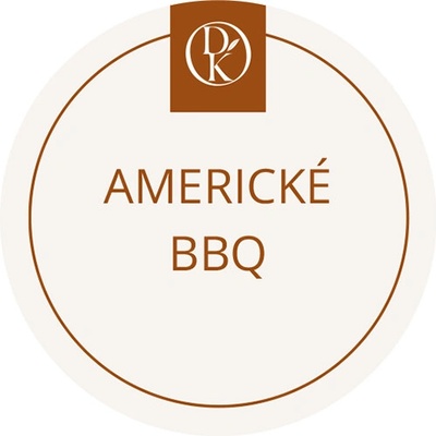 Davídkovo koření Etiketa Americké BBQ béžová průměr 4,5 cm 1 ks
